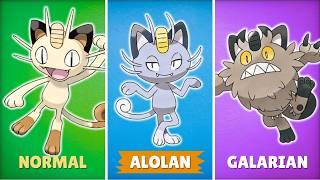 ALL REGIONAL FORMS IN POKÉMON [Alolan, Galarian, Hisuian, Paldean]