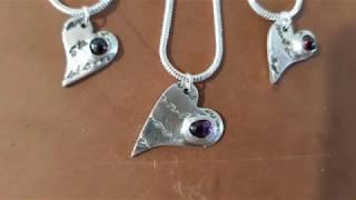 Art Clay Silver Tutorial - Torch Fired Pendant with Garnet Cabochon setting