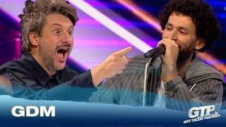 GDM, chegou e arrasou! O Rap de improviso no palco do GTP! | Audições | Got Talent Portugal 2024