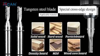 Milling Cutter 3 Flute TCT Straight RouterCarbide End Mill for MDF Plywood Chipboard Wood SlotCutter