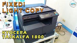 CLEANING & REPAIR TUTORIAL KYOCERA TASKalfa 1800 Series | Light Copy (Tagalog)