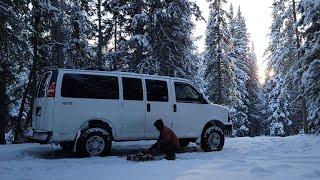 Bitter Cold Van Life along the Canadian Rockies