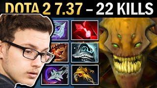 Sand King Gameplay Miracle with Euls and 22 Kills - Dota 7.37