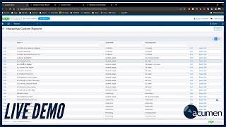 Sage Intacct Interactive Custom Report Writer Demonstration