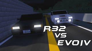 Initial D Battle Stage - R32 Vs EVO IV (Minecraft Animation)