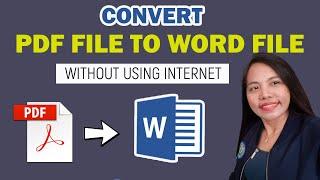 How to Convert PDF to WORD without using Internet | Tagalog Tutorial