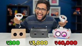 Cheap VS Expensive VR Headsets ! (Rs200 VS Rs3000 VS Rs 40,000)