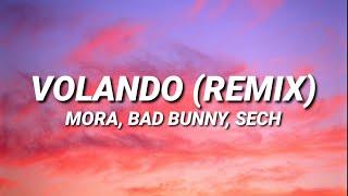 Mora x Bad Bunny x Sech - Volando Remix (Letra/Lyrics)