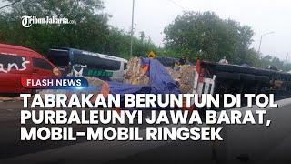 Tabrakan Beruntun di Tol Purbaleunyi Jawa Barat, Mobil-mobil Ringsek