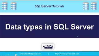 Data Type in SQL Server