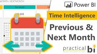 Power BI Time Intelligence: Next Month and Previous Month