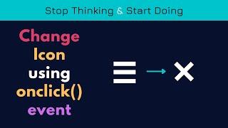 Change Icon using onclick.simple JS tricks.