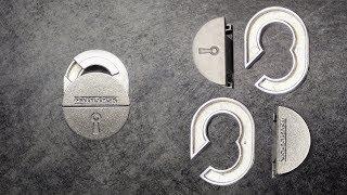 Hanayama Padlock puzzle. Unboxing and solution.