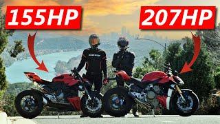 One of these Motorcycles Will Kill You... (Ducati Streetfighter V2 vs V4)