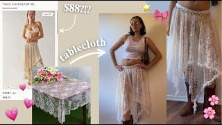 DIY lace skirt out of a tablecloth (beginner friendly!)