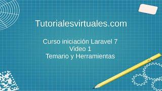 Curso Iniciación Laravel 7 - Tutorial 1