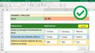 Como crear un examen dinámico en Excel con Macros VBA  | Invitado EL TÍO TECH