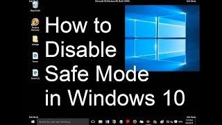 How disable Safe mode when not accepting  password || window 10 || with CMD