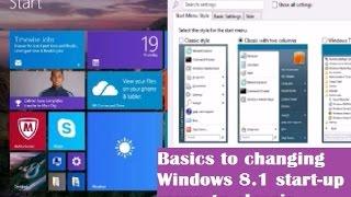 Basics to change Windows 8.1 start menu with Classic Shell