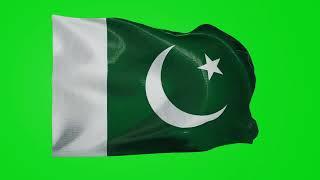 Pakistan fabric flag green screen | Pakistan flag green screen | 3d flag animation