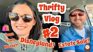 Thrifty Weekly Vlog #2 / Estate Sale Vintage Junk Journal Supplies Shopping & Haul / Disneyland