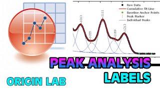 Peak Analysis and Plane labels in Origin Tutorial | BK