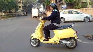 ROJA   AZKA SHAIK SCOOTY CHALLENGE TEST RIDES AT 29 VASHI    SUPERB