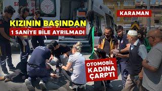 Kaza Sonrası Yaralanan Kızının Başından Ayrılmadı