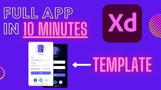 How to Design Adobe XD screens in 10 minutes | With Free Templates [Easiest Way]