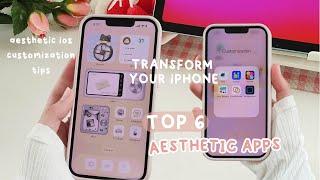 TRANSFORM YOUR PHONE WITH THESE AESTHETIC IOS CUSTOMIZATION TIPS | 2024 Guide  my TOP 6 APPS 