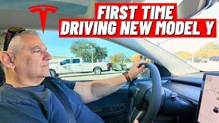 Dad's First Time Driving New Tesla Model Y | Honest Review & Thoughts vs Model 3 | Did He Like It?