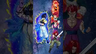 son Goku, Vegeta,Gohan and Tranks vs super Gogito