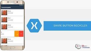 Xamarin Android Tutorial - Swipe to show button Recycler View
