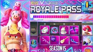 SEASON 15 PUBG MOBILE ROYAL PASS RP 1 TO 100 REWARDS | TIER AND RP REWARDS OF PUBG MOBILE SEASON 15