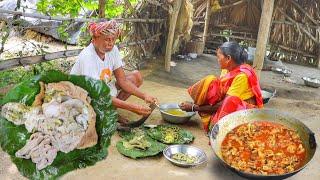 How tribe grandmaa clean GOAT INTESTINE and prepared for eating lunch