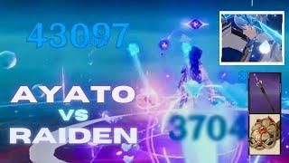 C0 Ayato Main Dps vs Raiden Shogun Boss Ayato Talent Materials