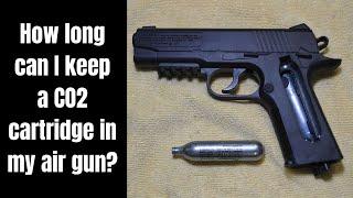 How long can I keep C02 cartridge in my air gun?