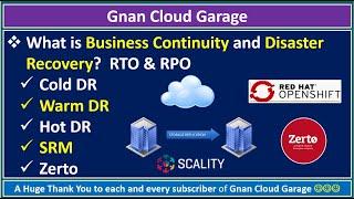 What is Business Continuity and Disaster Recovery? RTO & RPO | Cold DR, Warm DR, Hot DR, SRM, Zerto