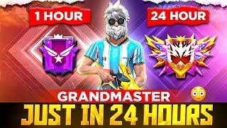 Playing Only 24 Hours For Achieving Grandmaster Rank In Solo Br Rank  // 01 To 100 Level Chellenge