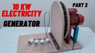 how to make 10 kw electricity generator with 40 magnets at home part 2