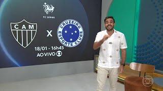 GLOBO ESPORTE ESPETACULAR HD CRUZEIRO MATTOS AFIRMA  VALENTIN ESTÁ DEFINIDO, FABRICIO BRUNO TREINO