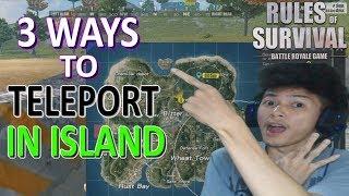 3 WAYS TO TELEPORT IN SPAWN ISLAND ! (NEW GLITCH) Rules Of Survival #25