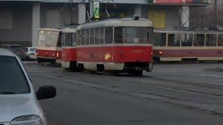 Трамваи - Татра Т6 и Татра Т3 / Trams - Tatra T6 and Tatra T3