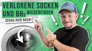 Verlorene Socken und BH Bügel aus der Waschmaschine holen - so geht es!