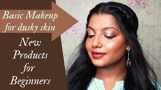 Basic Makeup for Dusky skin Step by step makeup tutorial For Beginners  #trending #beauty #videos