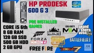 HP PRODESK 600 G3 SFF [CORE I5 6TH  GEN, 8GB RAM, 128GB SSD, 500 GB HDD, 2GB GAMING GRAPHIC CARD ]