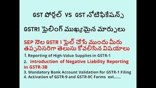 GSTR -1 Important changes, New changes In GST Portal & GST notifications ,IMS , Blocking of GSTR 1