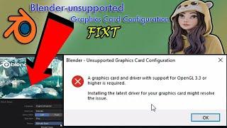 Haw to blender unsupported Graphics Card Configuration.