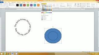 How to write text in circle in MS word