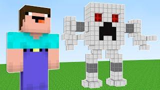 НУБ ПОСТРОИЛ РОБОТА В МАЙНКРАФТ ! НУБИК ПРОТИВ БЫСТРЫЕ СТРОИТЕЛИ И ТРОЛЛИНГ MINECRAFT Дак Плей